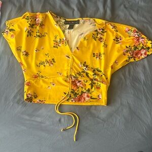Yellow floral top